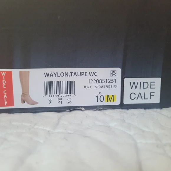 Naturalizer Waylon Wide Calf Taupe 10 - Picture 3 of 3